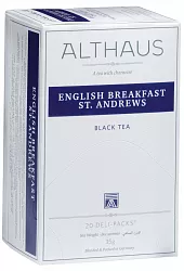 Черный чай Althaus English Breakfast St. Andrews в пакетиках, 20 шт