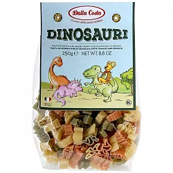 Макаронные изделия без добавления яиц с томатами и шпинатом Dalla Costa DINOSAURI